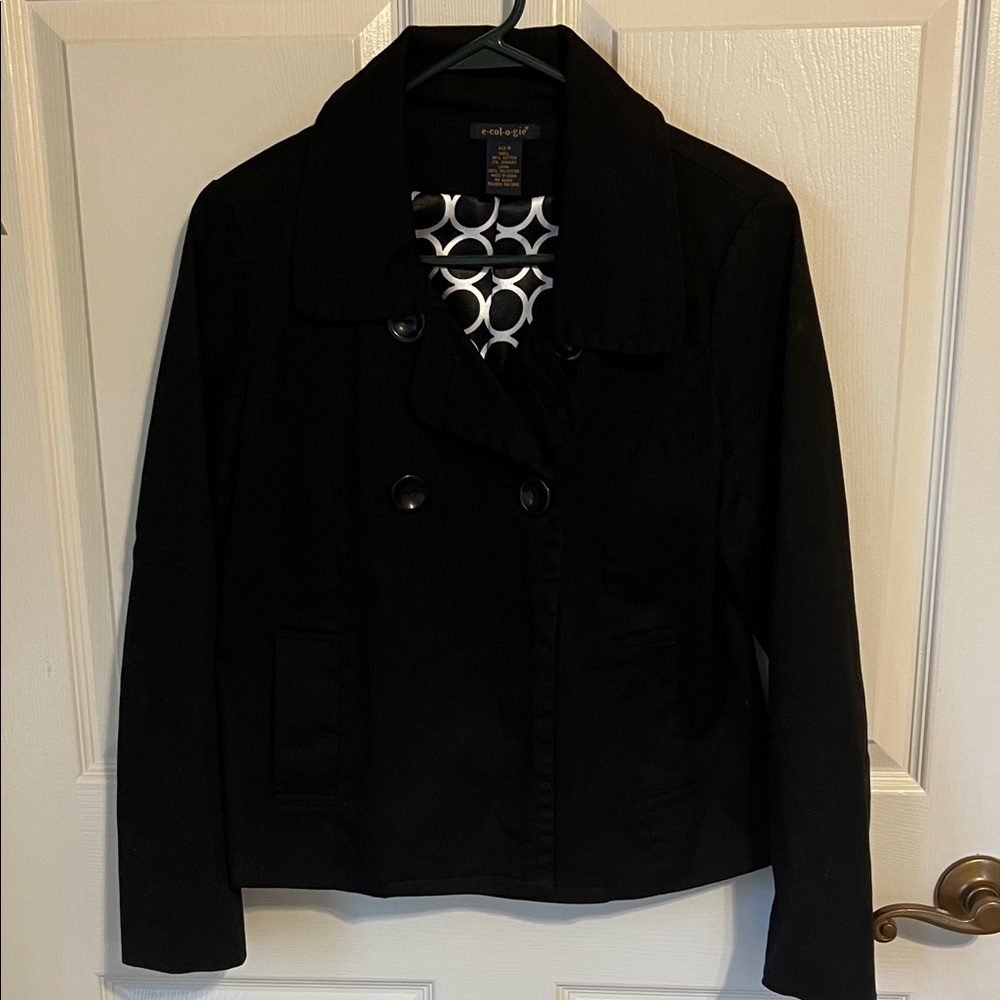 Ecology (e-col-o-gie) Black Pea Coat